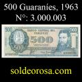 Billetes 1963 -18- Colm�n - 500 Guaran�es